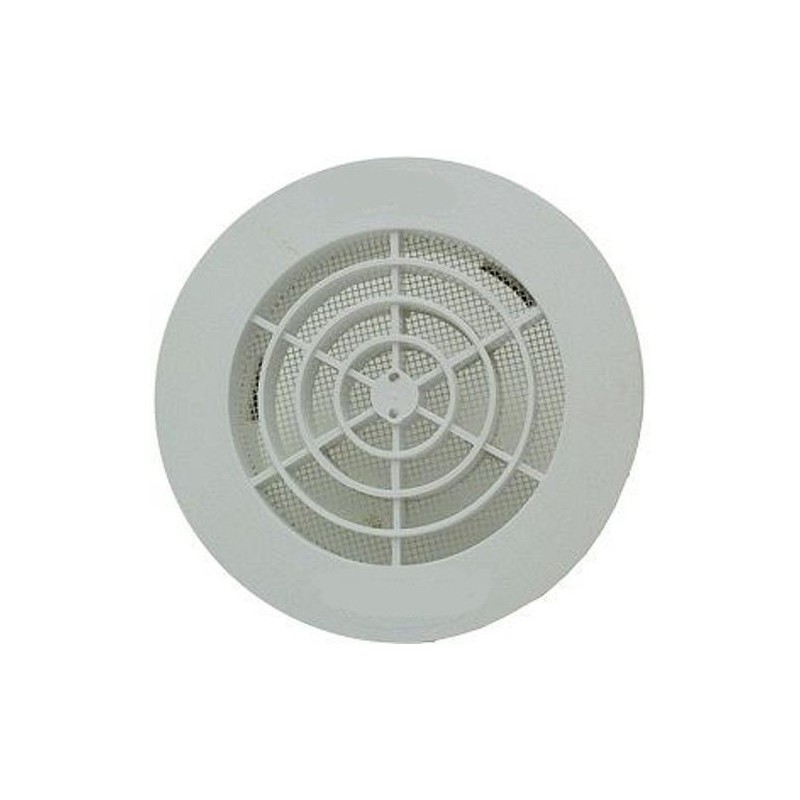 Nicoll Grille ronde pour tube pvc 160mm blanche +moustiquaire GATM160