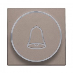 Niko  Manette avec anneau translucide et symbole sonnerie pour poussoir 6A, greige  104-64007