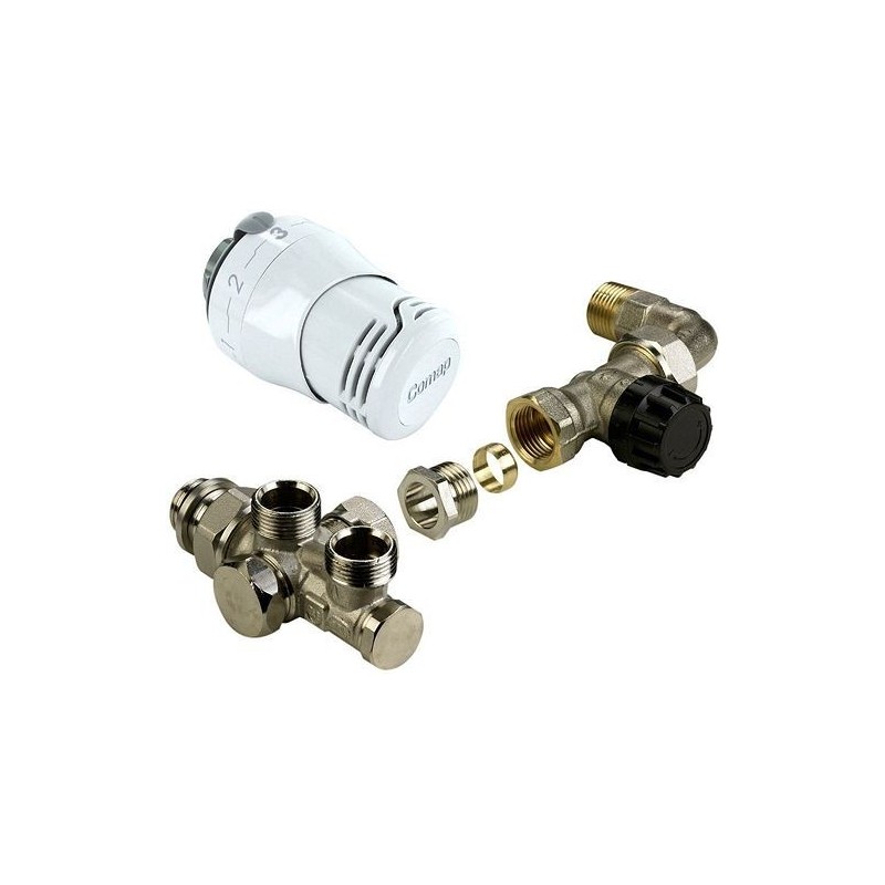Comap COMBINAISON THERMOSTATIQUE MONOTUBE MUR+COUDE 1/2'-M22 RK8096046