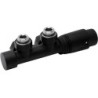D-DESIGN KIT DE ROBINET RADIATEUR THERMOSTATIQUE BITUBE/MONOTUBE +RACCORD 16MM EQUERRE NOIR MAT DB2