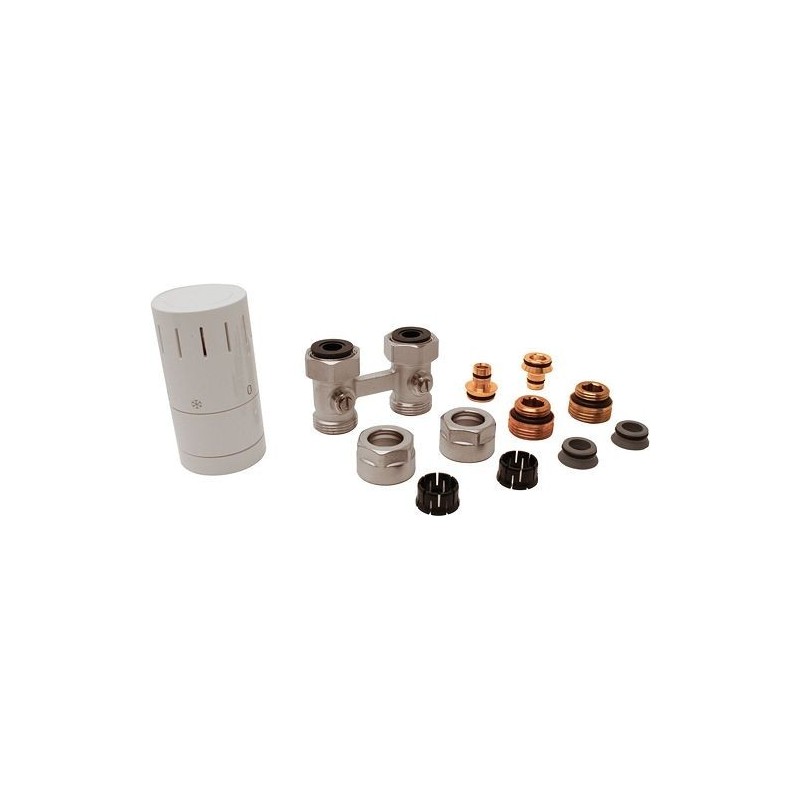 KIT DE ROBINET THERMOSTATIQUE DESIGN UNI 8 DROIT AVEC RACCORDS 16MM 53110005