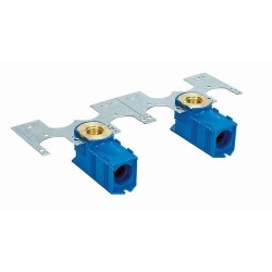 SET 2 BOITES A ENCASTRER+PLAQUE BEGETUBE 1/2'-M24 BLEU 621262052