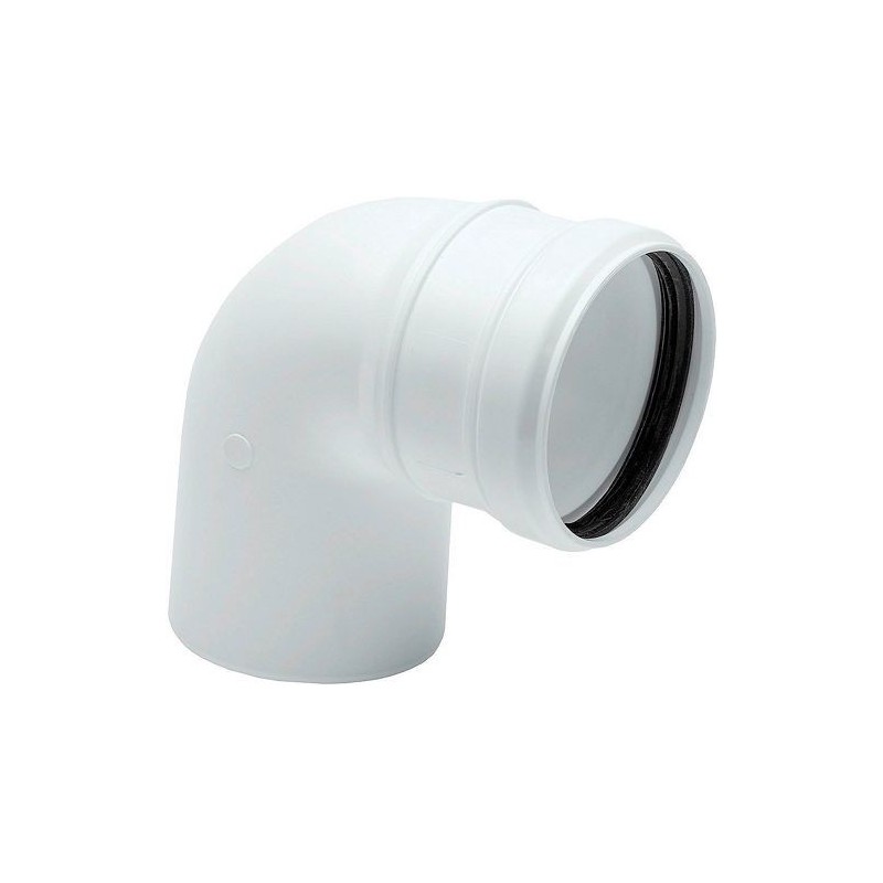 UNIFLOW COUDE 80MM 90° PP BLANC WB298P