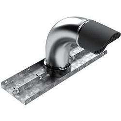 UNIFLOW COUVRE CHEMINEE HORIZONTALE INOX PP FLEX 80MM WX45080