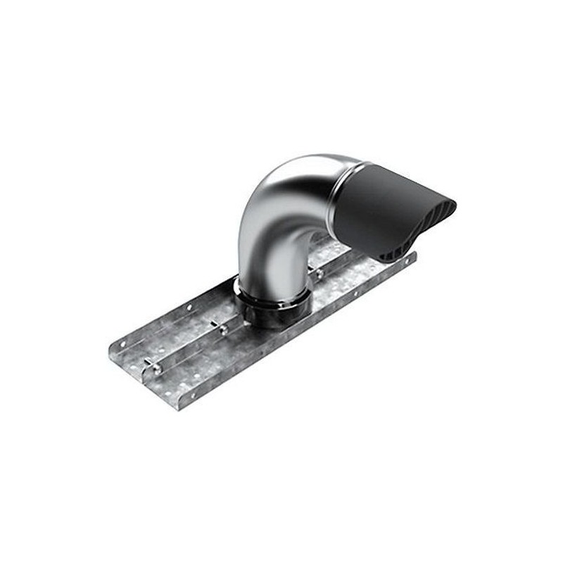 UNIFLOW COUVRE CHEMINEE HORIZONTALE INOX PP FLEX 80MM WX45080