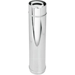 UNIFLOW TUBE CONCENTRIQUE 80/125MM 500MM INOX/PP WXPX812050