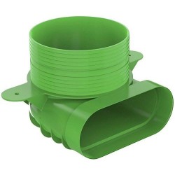 Duco DUCOFLEX ADAPTATEUR COUDE POUR BOUCHE D'EXTRACTION COURTE OVAL D125 00004682