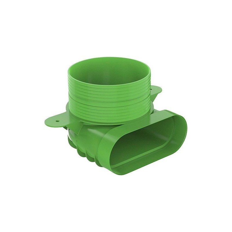 Duco DUCOFLEX ADAPTATEUR COUDE POUR BOUCHE D'EXTRACTION COURTE OVAL D125 00004682