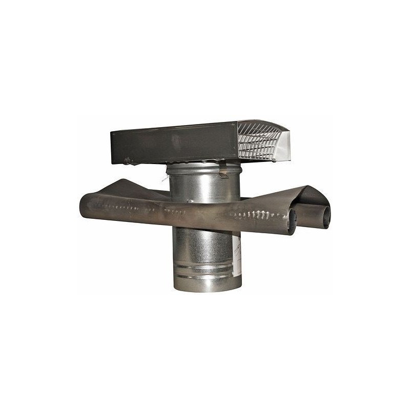 CHEMINEE D'AERATION ALU plus SOLIN POUR VENTILATION 125MM BCLC992125