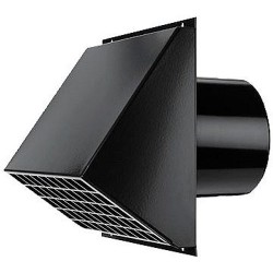 PASSAGE MURAL POUR SYSTEME DE VENTILATION D 200MM NOIR 400480620