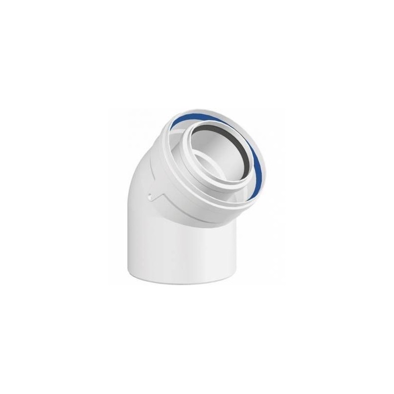 Remeha coude concentrique 45° PP diamètre 80/125 WBCUR45