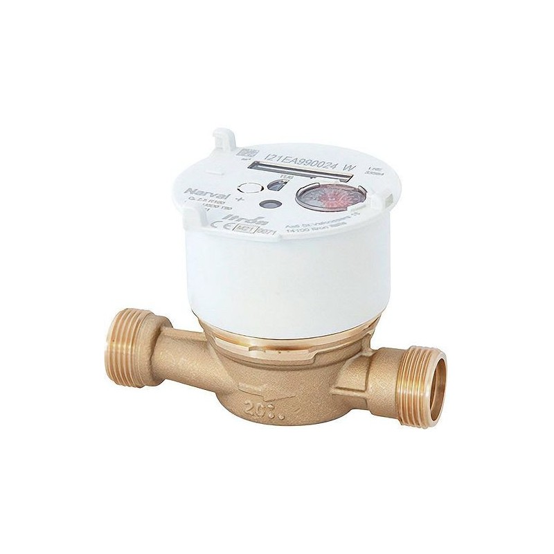 COMPTEUR EAU FROID/EAU CHAUD NARVAL 3/4' SANS RACCORD 3/4'-1/2' 6UAB15Y110BR100LFCBXNFR