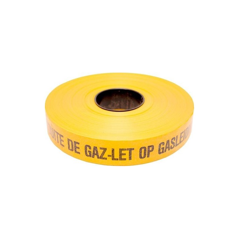 BANDE DE SIGNALISATION 'ATTENTION CONDUITE DE GAZ' 250M JAUNE/NOIR NL/FR RAQ42151977
