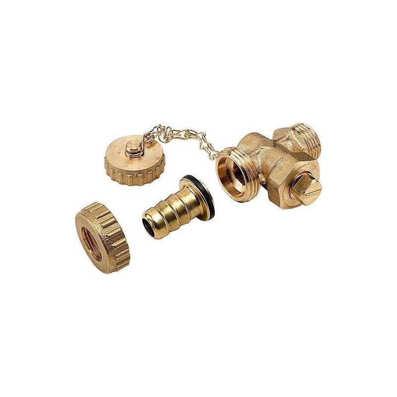 VANNE DE REMPLISSAGE ET DE VIDANGE 3/4' +BOUCHON ET CHAINE 739006