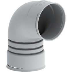 Coude 90° Zehnder ComfoTube pour gaine de ventilation 90mm, raccordement haute performance pour système VMC double flux.