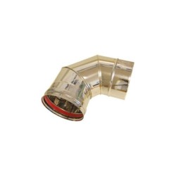 Isoleco Coude 90° en inox simple paroi diamètre 100 mm 314605100