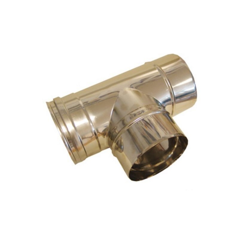 Isoleco T 90° en inox simple paroi diamètre 150 mm 314606150