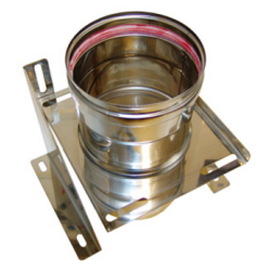 Isoleco èvacuation gaz brûlés en inox console support droit 150 617150 314617150