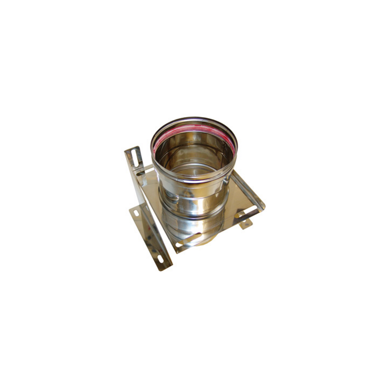 Isoleco èvacuation gaz brûlés en inox console support droit 150 617150 314617150