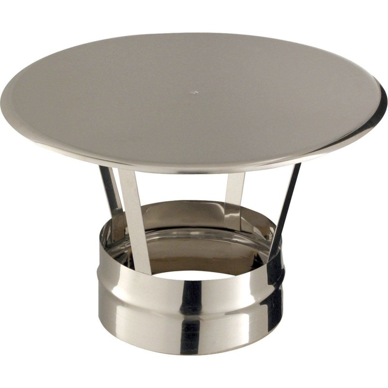 Isoleco Matériel d'évacuation gaz brûlés en inox capuchon pare-pluie SPG d.80 311701080