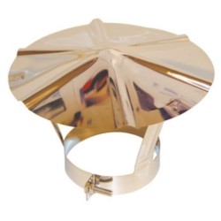 Isoleco Matériel d'évacuation gaz brûlés en inox capuchon pare-pluie DP80/SPG130 311701130