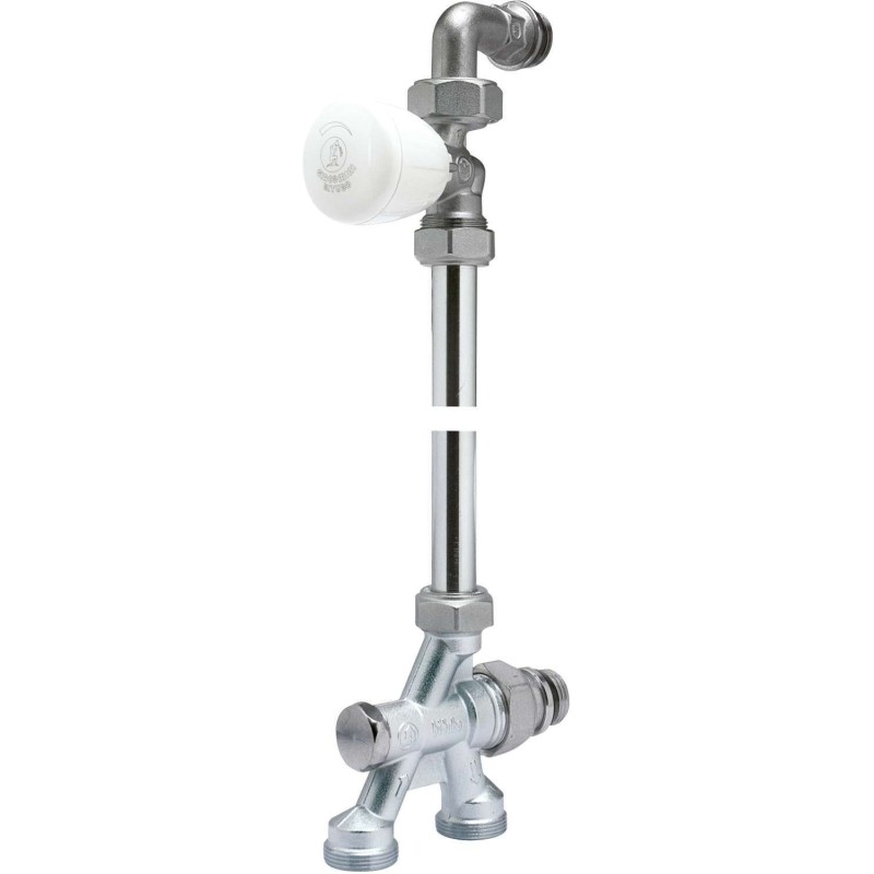 Ensemble Bitube sol robinet droit avec courbe 1/2x18 R438/1 R438IX044