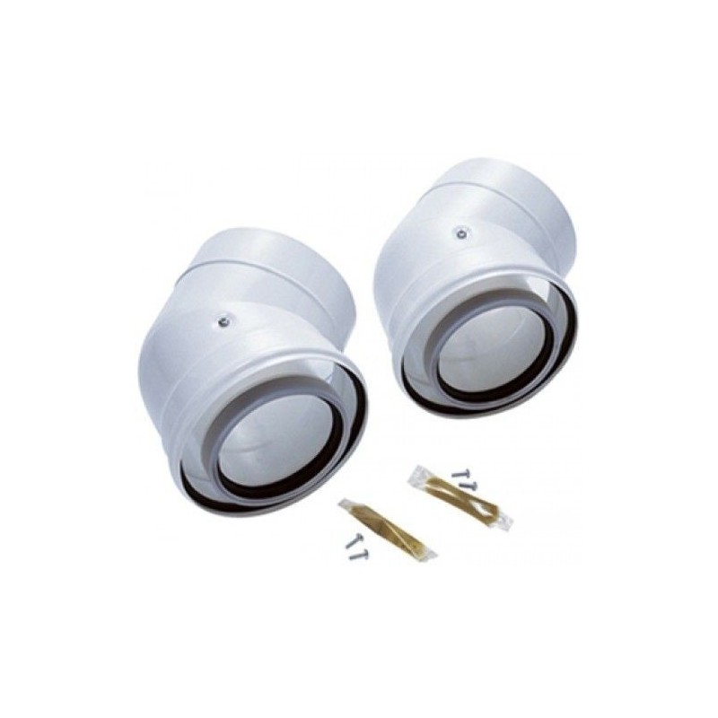 Vaillant de 2 coude 45° C PP diamètre 60/100 mm 303911