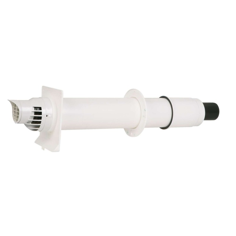 Ubbink passage murale concentrique condensation en aluminium/PP de diamètre 80/125mm 0223155